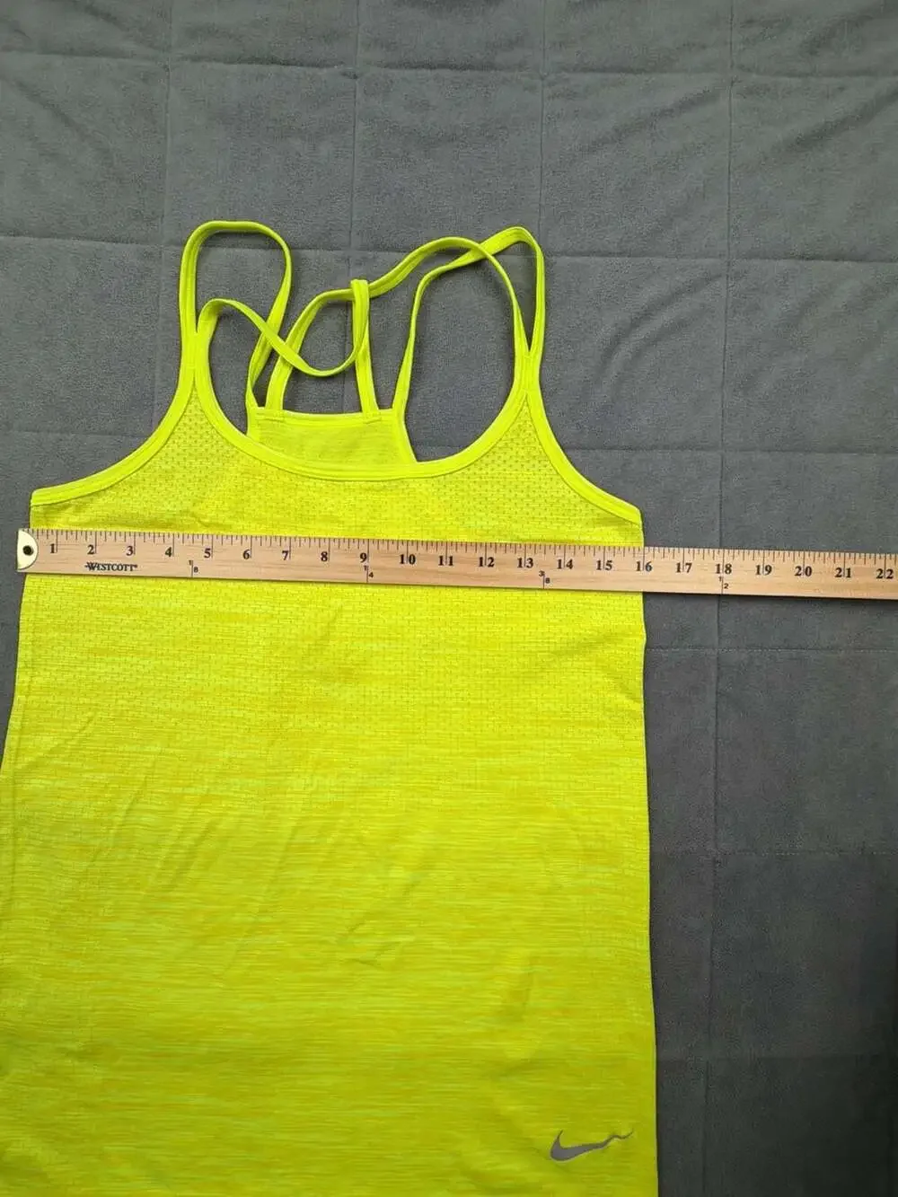Nike Women's Dri-FIT Seamless Racerback Training Tank Top Neon Yellow